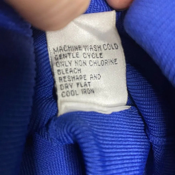 Talbots Blue White White Faux Layered Sweater Blouse Size L Long Sleeve Cuffs - Picture 11 of 11